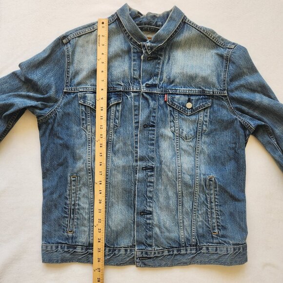 Retro Levi's Strauss Blue Denim Jacket CA00342 Trucker Casual Unisex Large - Picture 15 of 15